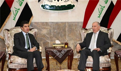 PM Barzani meets Iraqi Vice Presidents al-Nujayfi and Allawi