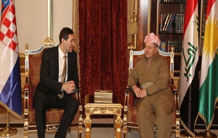 Kurdistan Region President Welcomes Croatia’s Defense Minister 