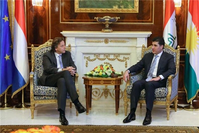 Receiving Dutch Foreign Minister, PM Barzani congratulates Peshmarga forces