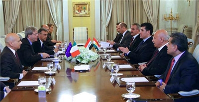 Italian Foreign Minister commends the role of Kurdistan Peshmarga forces