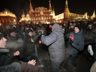 Russian Police Disperse Protest Near the Kremlin