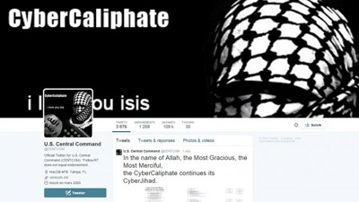 US Central Command Twitter feed 'hacked by IS group'