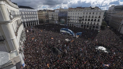 Mass rally in Madrid for anti-austerity Podemos party 