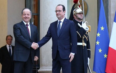 President Barzani Meets French President Hollande in Paris 