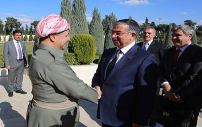 President Barzani Welcomes Turkish Defense Minister in Erbil