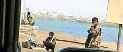 Child soldiers fighting on the frontline in Yemen
