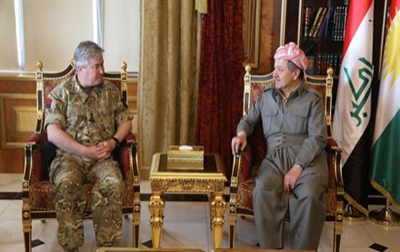 Kurdistan Region President Meets British Military Delegation