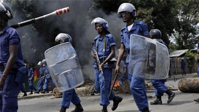Three killed as thousands take to Burundi's streets