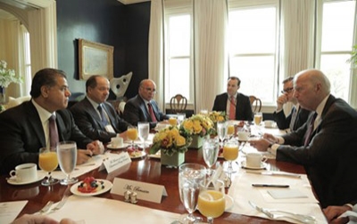 President Barzani holds second meeting with Vice President Biden and addresses US senators 