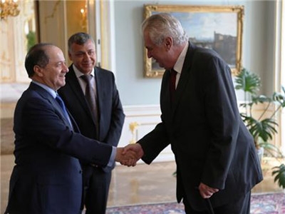 President Barzani meets Czech President and Prime Minister