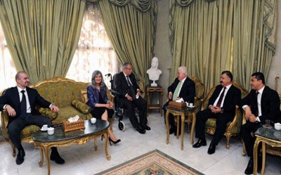 Iraqi President Fuad Masum meets with predecessor Jalal Talabani 