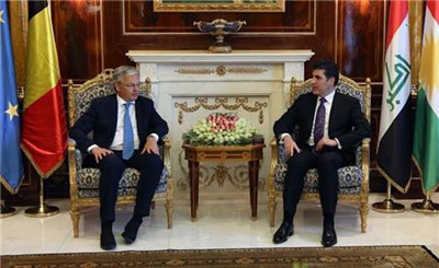 PM Barzani and Belgian government DPM discuss Region's situation