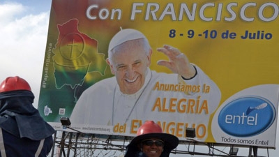 Pope begins S. America visit with focus on poverty