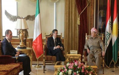 President Barzani Recieves Italian Ambassador to Iraq‏ 