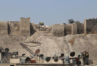 Blast in Aleppo does major damage to citadel wall