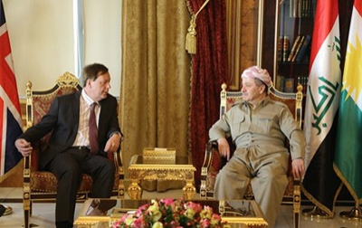 President Barzani Meets with U.K.'s Ambassador to Iraq‏ 