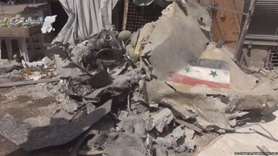 Syrian government warplane crashes in Idlib province