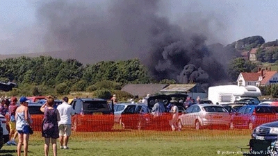 UK airshow plane crashes onto major road, seven dead