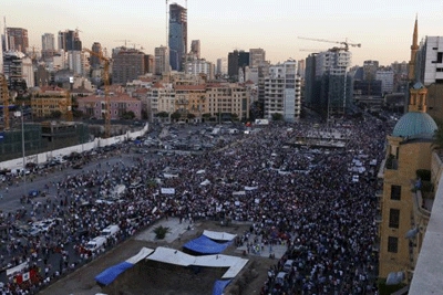Thousands rally in Beirut against political leaders, rot