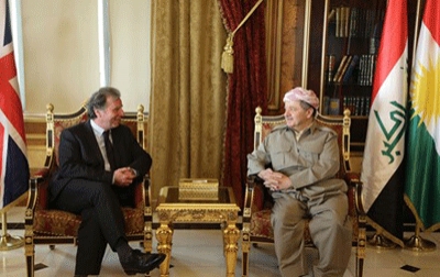 President Barzani Meets British Cabinet Minister 