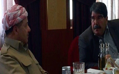  Barzani and PYD leader discuss anti-ISIS efforts in Erbil 
