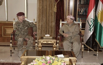 President Barzani Meets UK Defence Advisor