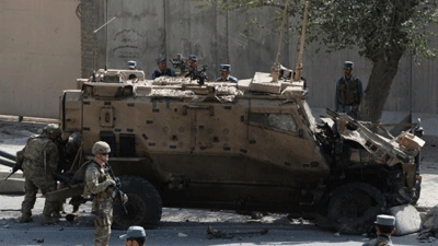 Taliban suicide car bomb attack targets NATO troops in Kabul