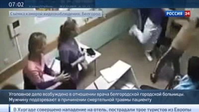 Russian viral video of doctor hitting patient who dies