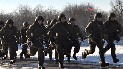 Russian military deployed near Ukraine for huge exercises