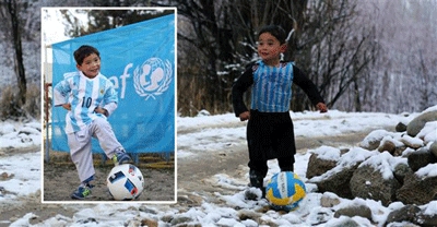 Messi sends autographed jerseys to his little Afghan fan