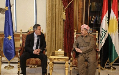 President Barzani Meets with EU's Ambassador to Iraq