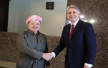 President Barzani Welcomes UK Foreign Secretary Hammond