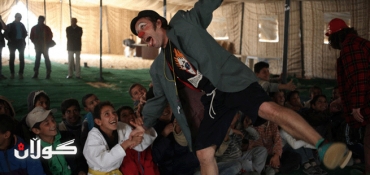 Clowns Help Syrian Camp Children Smile for Moment