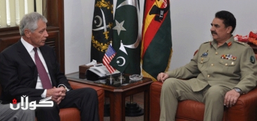 Hagel holds talks with Pakistan leaders