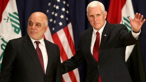 Pence and Abadi discuss IS, safety of Iraq's religious minorities on phone