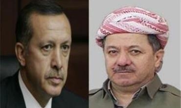 Receb Tayib Erdoğan Serok Wezîrê Tirkiye di peywendiyek têlefonî de serexweşî li  Mesûd Barzanî kir