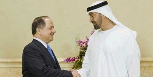 Barzani Received by Crown Prince in Abu Dhabi