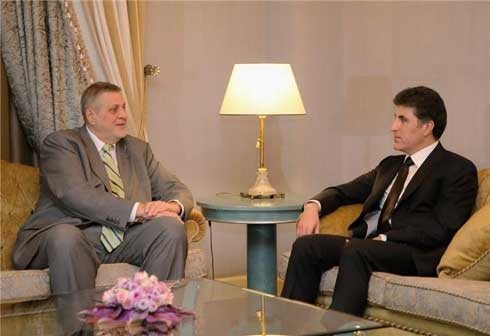 Prime Minister Barzani bids farewell to outgoing UN Special Envoy