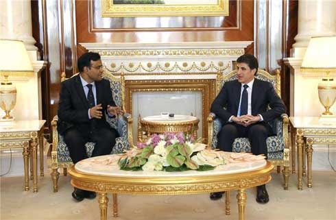 Prime Minister Barzani separately receives Indian delegation & Karim Asad Ahmad Khan