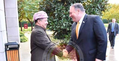 Barzani Receives Pompeo in Erbil