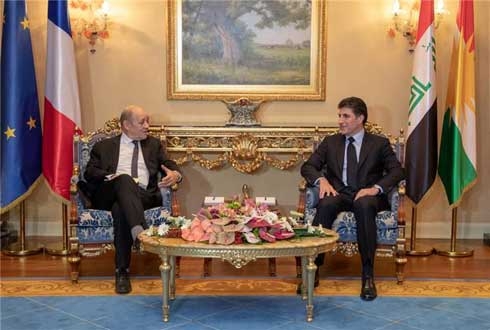 Prime Minister Barzani meets visiting French Minister of Europe and Foreign Affairs