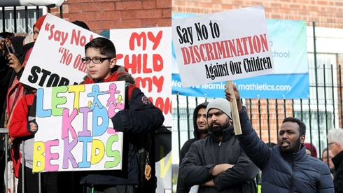 Hundreds of Muslim parents protest school in Britain over LGBT curriculum