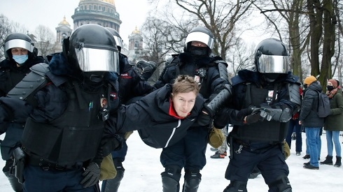 Russia detained more than 3,400 Navalny supporters at mass demos