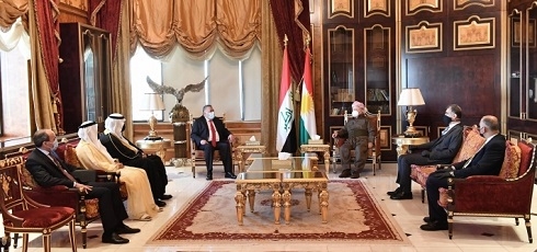 Barzani Receives Arab States’ Envoys in Kurdistan