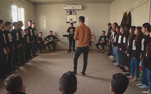 Yazidi children join music group to stem boredom, bad memories