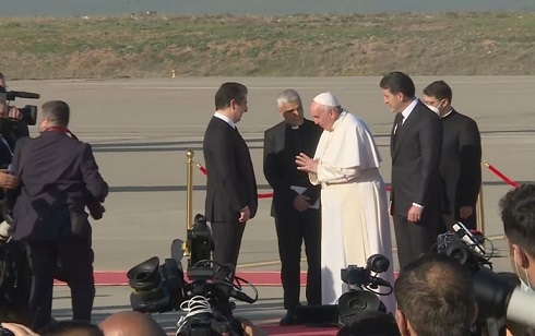 Pope Francis Lands in Erbil