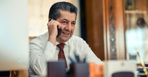 PM Barzani Holds Phone Conversation with Head of Sadrist Movement Political Committee