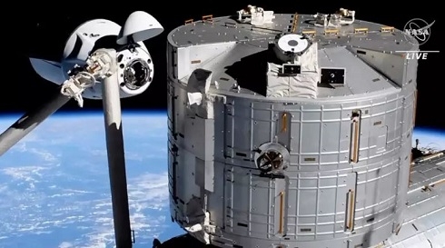SpaceX's Crew Dragon docks at the International Space Station