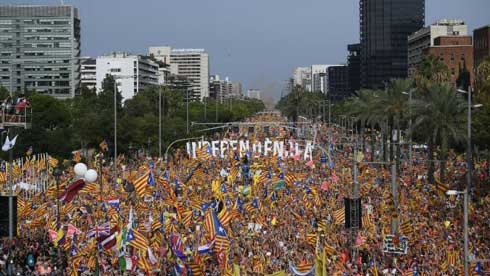 One million Catalans rally for independence in Barcelona