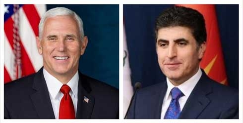 Prime Minister Barzani and Vice President Pence discuss latest developments in Iraq